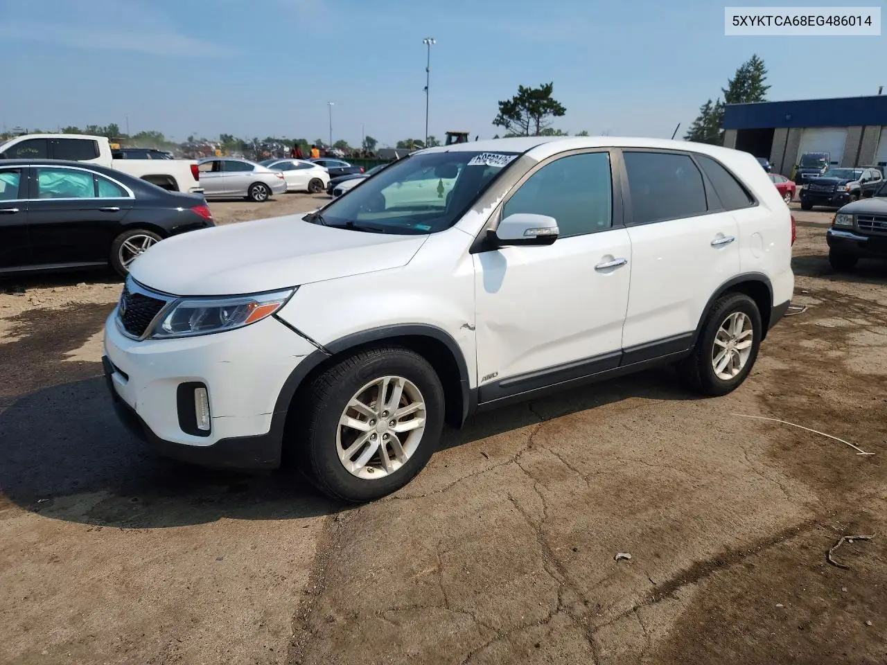2014 Kia Sorento Lx VIN: 5XYKTCA68EG486014 Lot: 60590426
