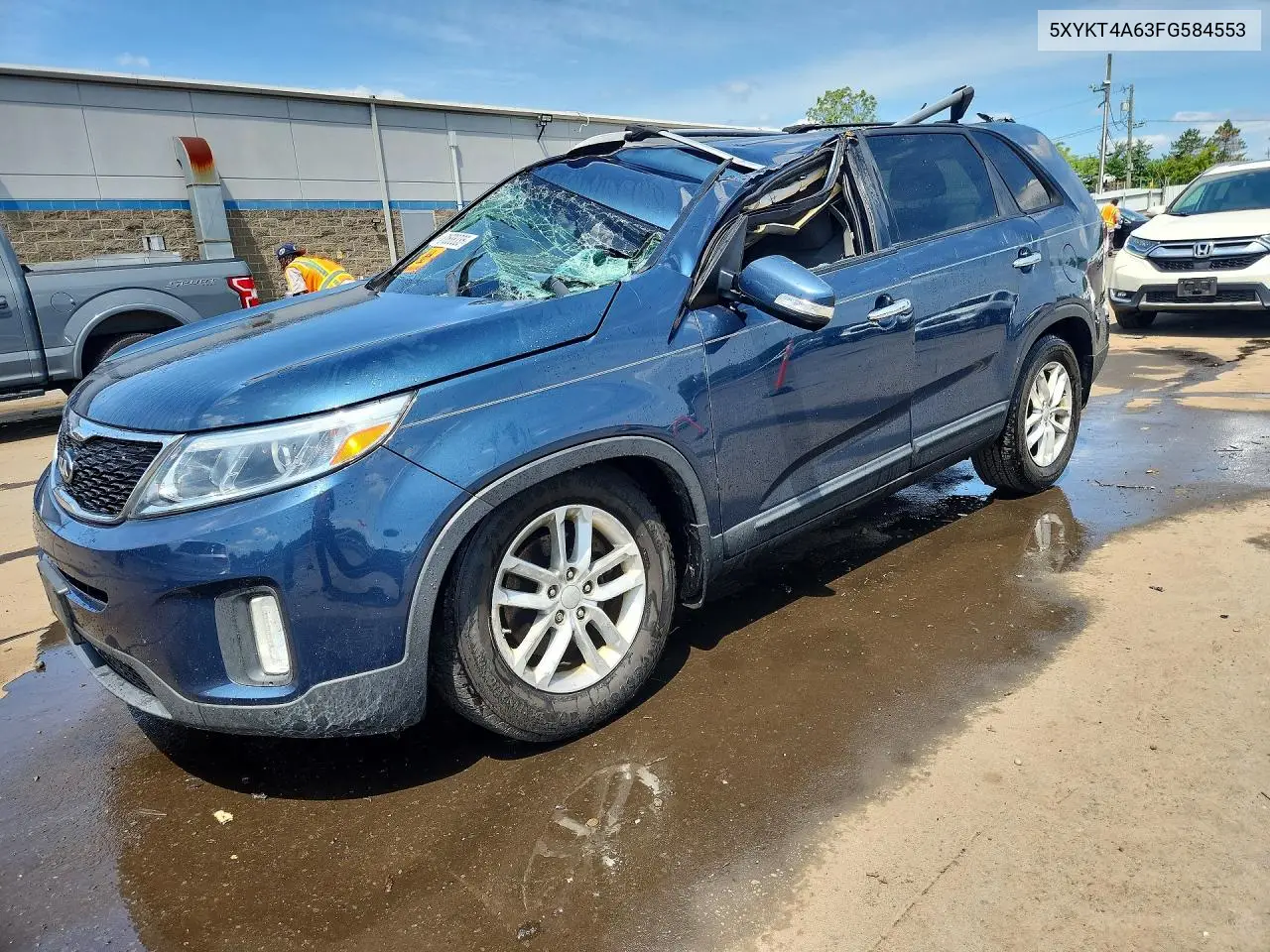 2015 Kia Sorento Lx VIN: 5XYKT4A63FG584553 Lot: 61688336