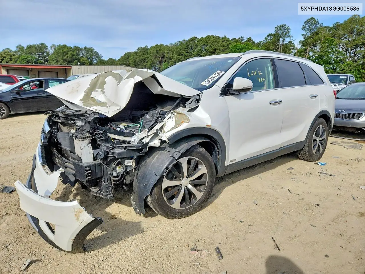 2016 Kia Sorento Ex VIN: 5XYPHDA13GG008586 Lot: 56241756