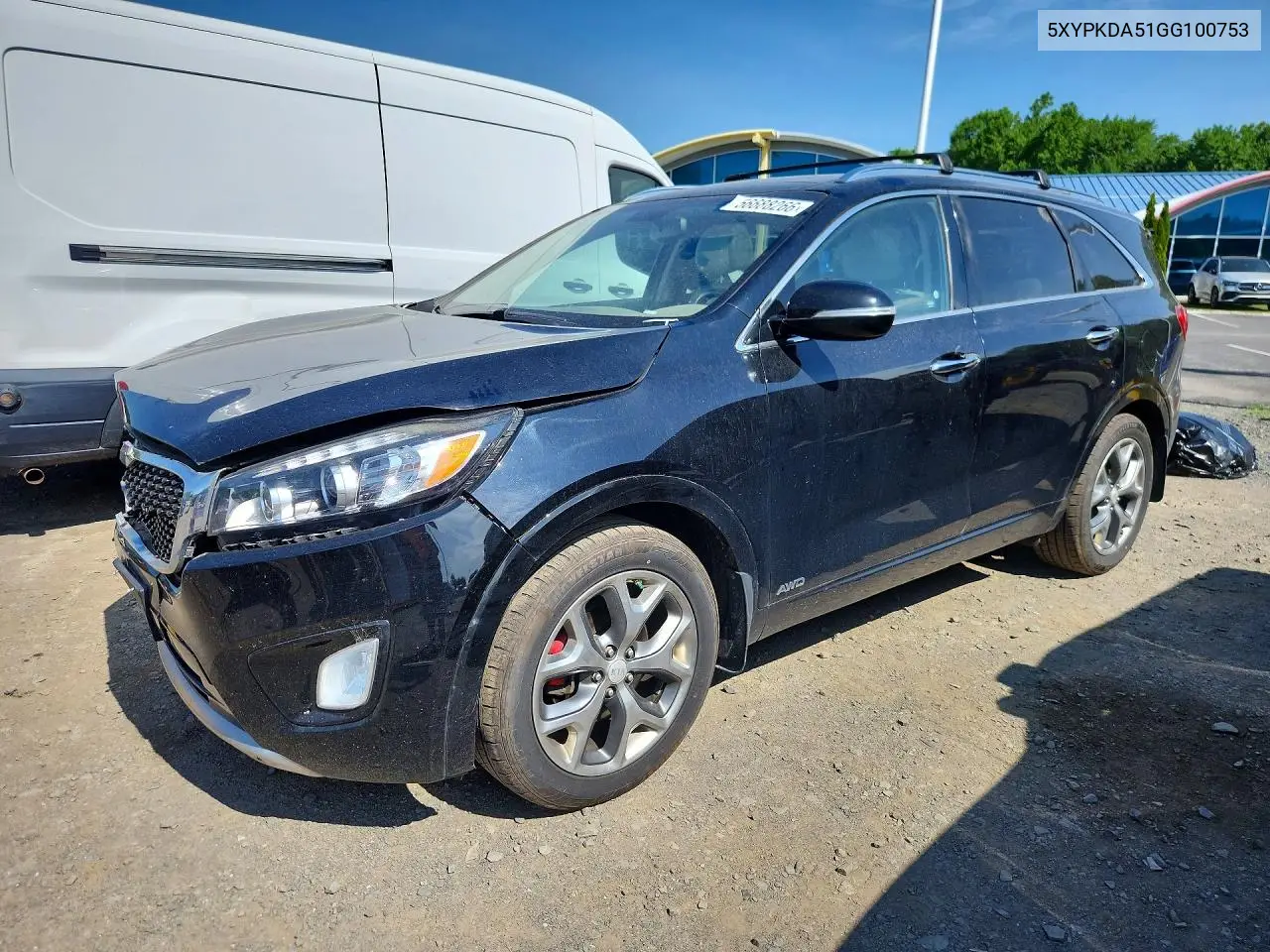 2016 Kia Sorento Sx V6 VIN: 5XYPKDA51GG100753 Lot: 56688266