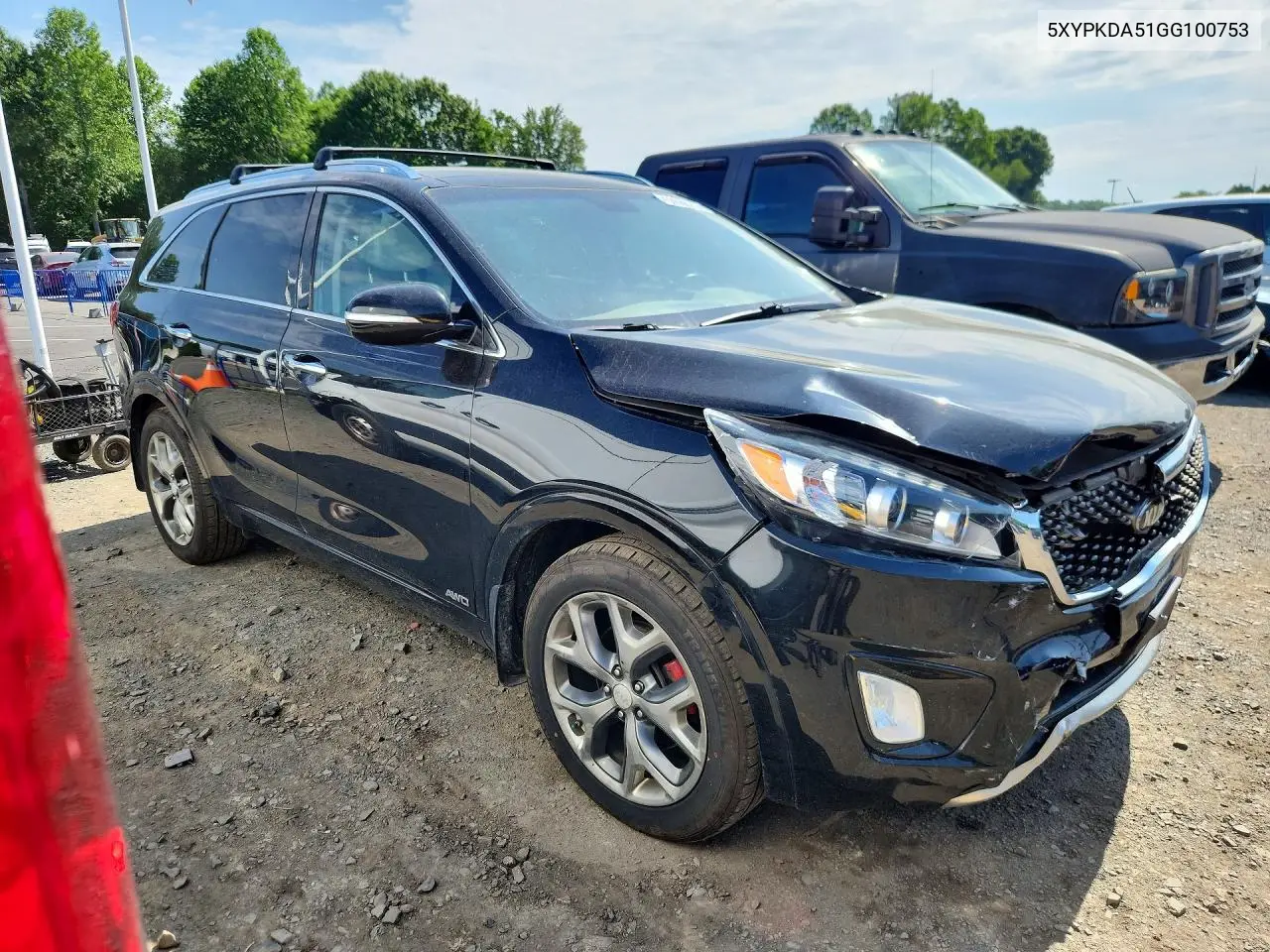 2016 Kia Sorento Sx V6 VIN: 5XYPKDA51GG100753 Lot: 56688266