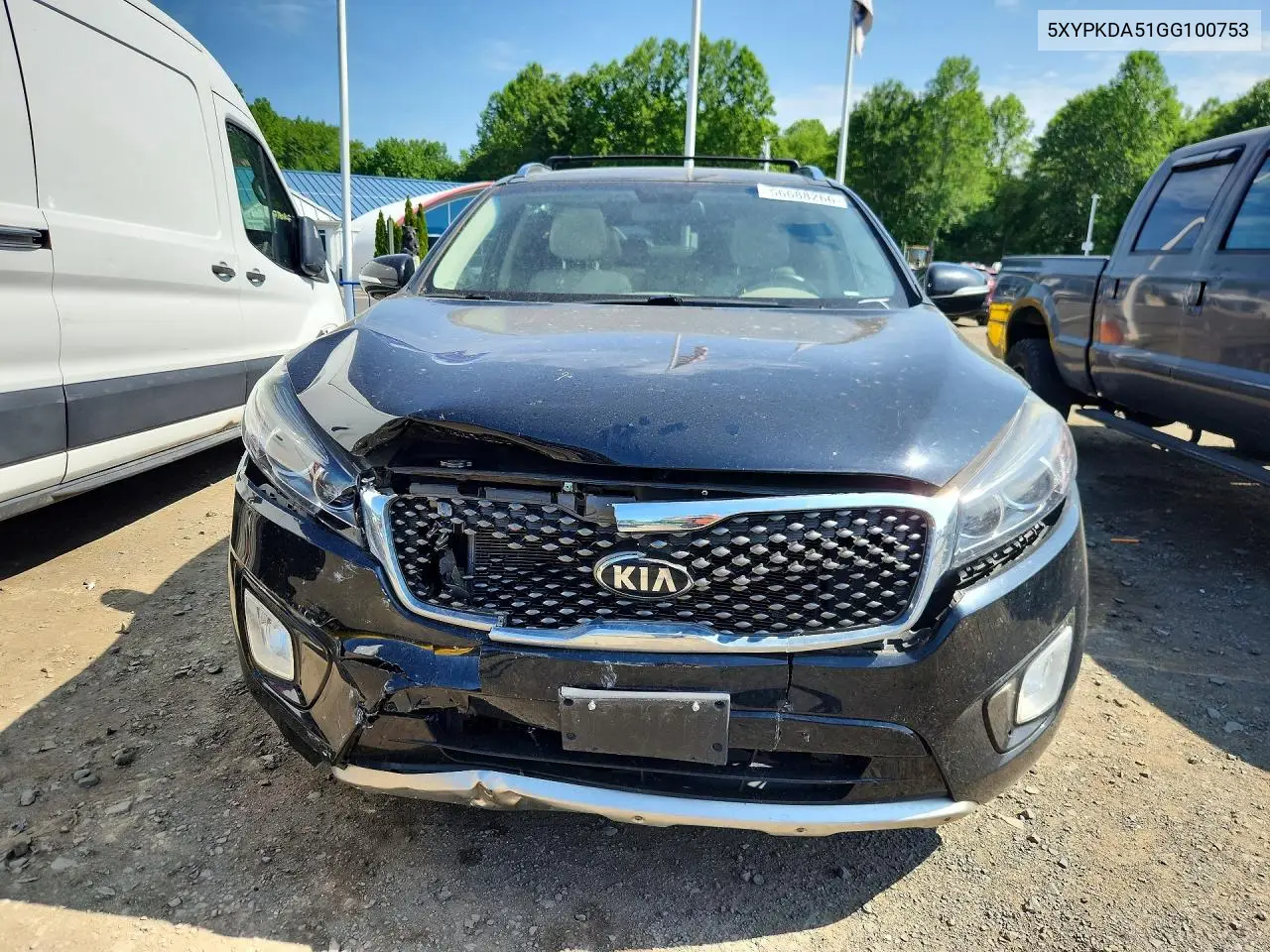 2016 Kia Sorento Sx V6 VIN: 5XYPKDA51GG100753 Lot: 56688266