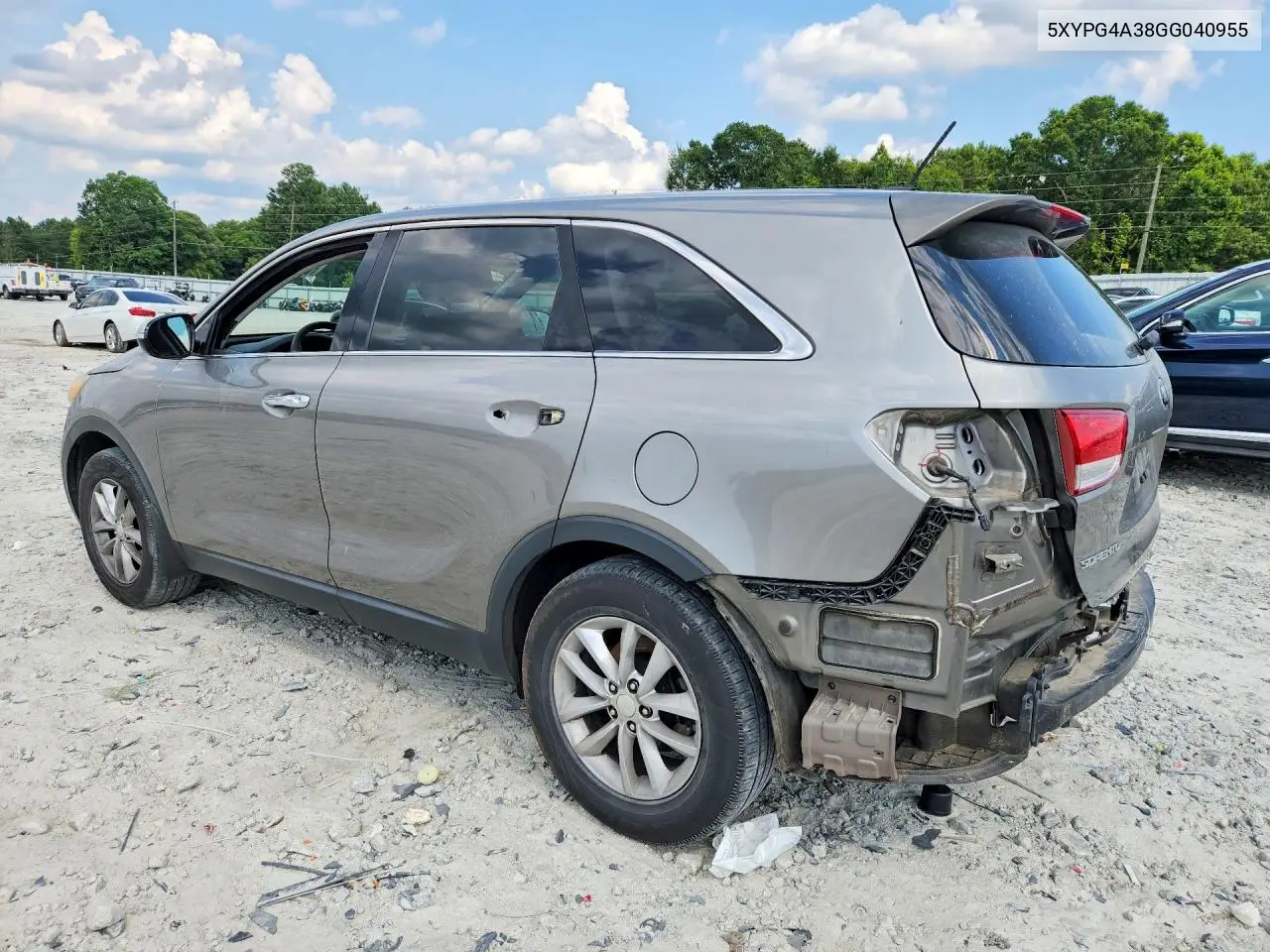 2016 Kia Sorento L VIN: 5XYPG4A38GG040955 Lot: 59196906