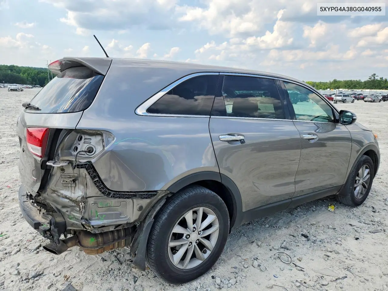 2016 Kia Sorento L VIN: 5XYPG4A38GG040955 Lot: 59196906