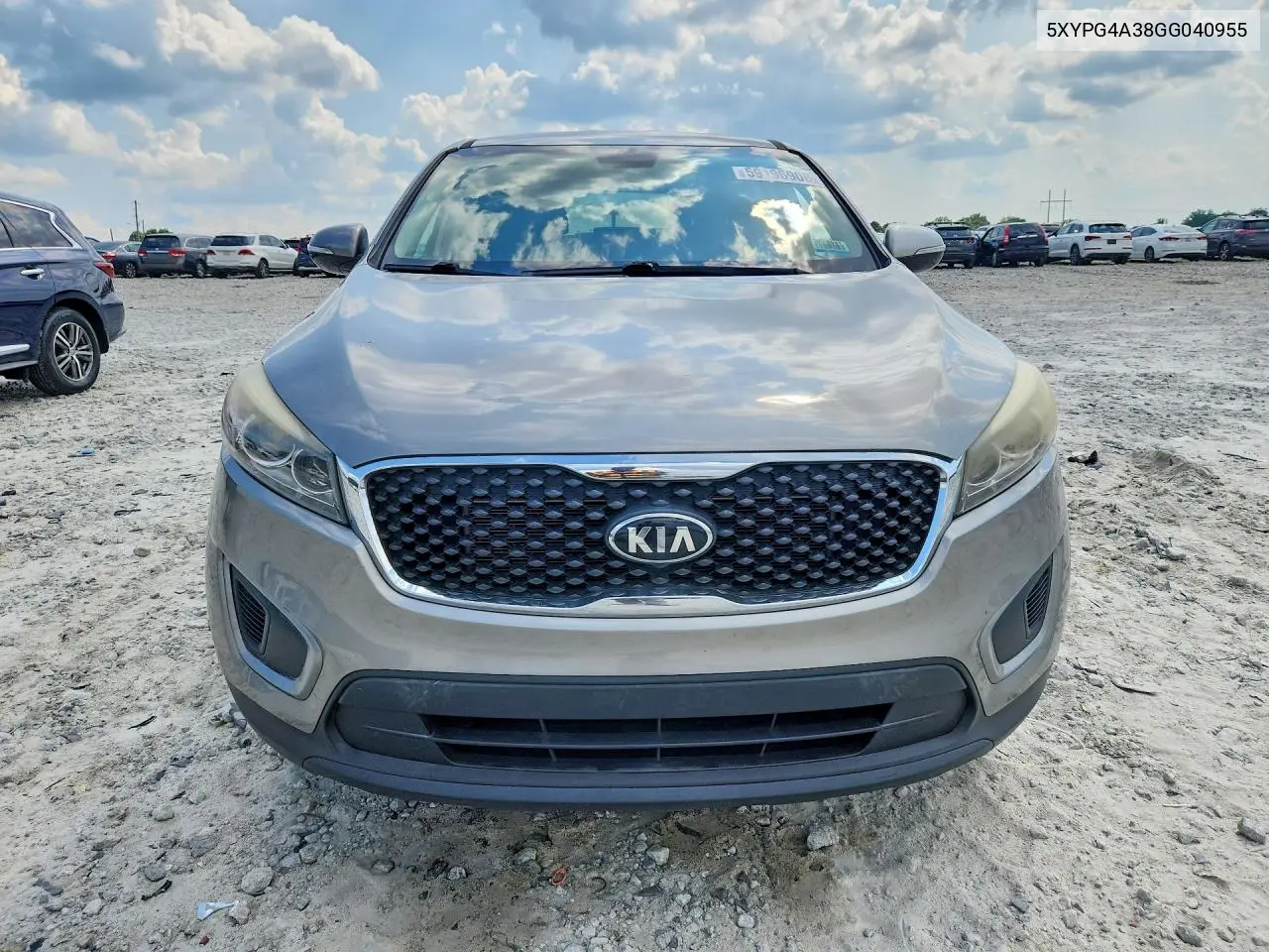 2016 Kia Sorento L VIN: 5XYPG4A38GG040955 Lot: 59196906