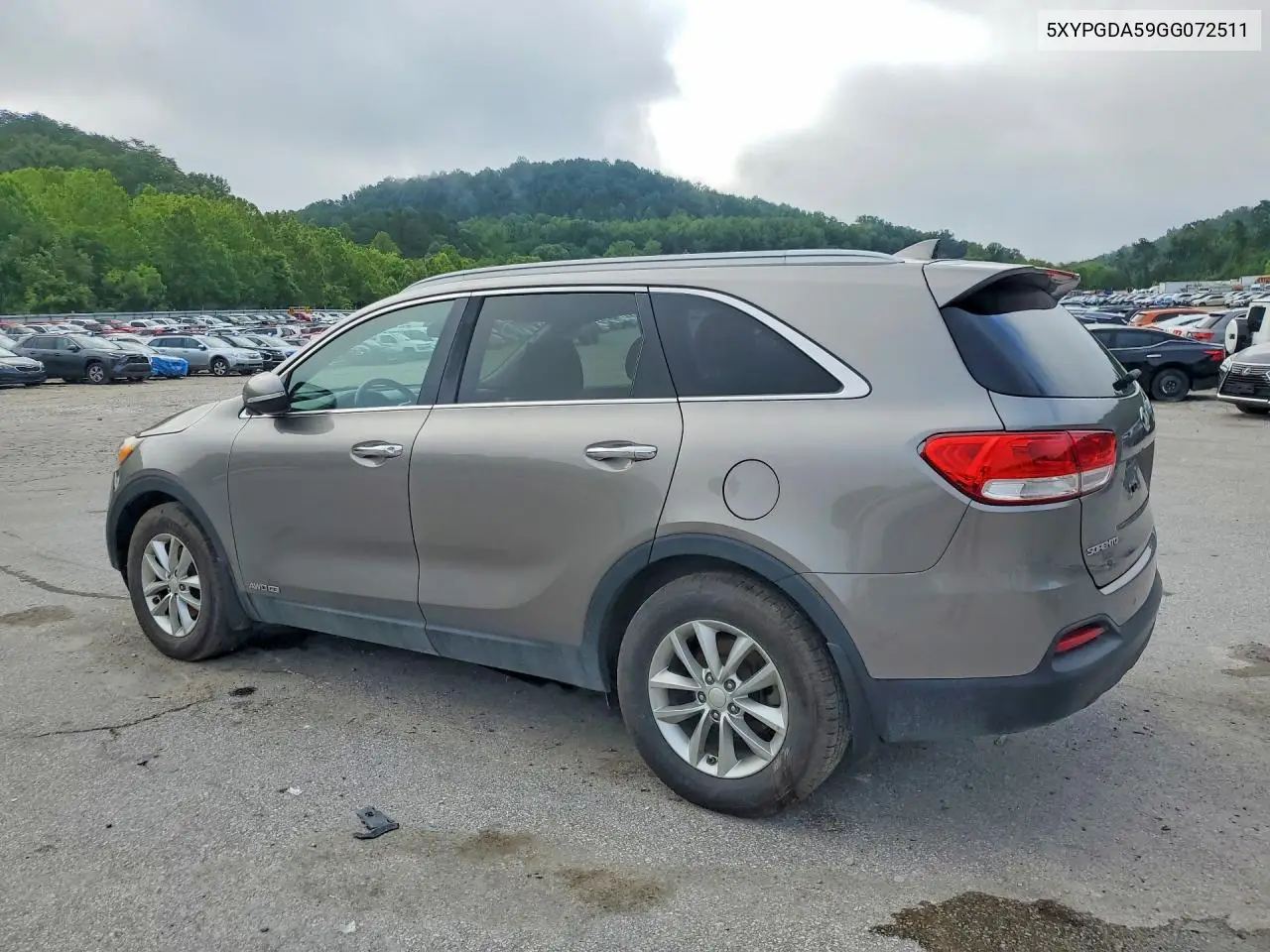 2016 Kia Sorento Lx V6 VIN: 5XYPGDA59GG072511 Lot: 59695716