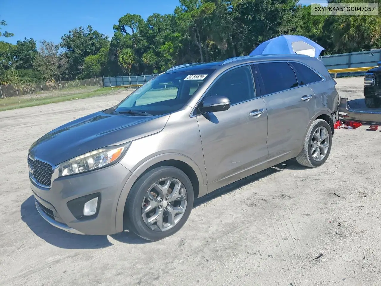 2016 Kia Sorento Sx V6 VIN: 5XYPK4A51GG047357 Lot: 60186526