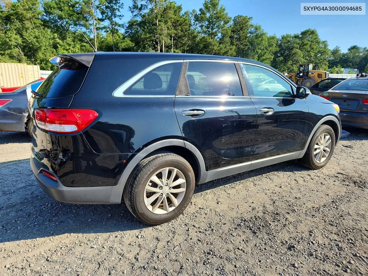 2016 Kia Sorento L VIN: 5XYPG4A30GG094685 Lot: 61528956