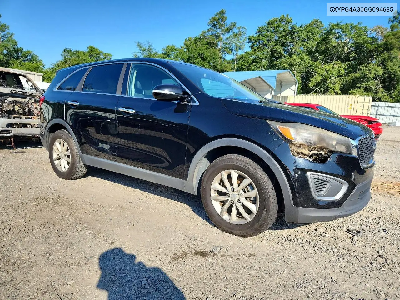 2016 Kia Sorento L VIN: 5XYPG4A30GG094685 Lot: 61528956