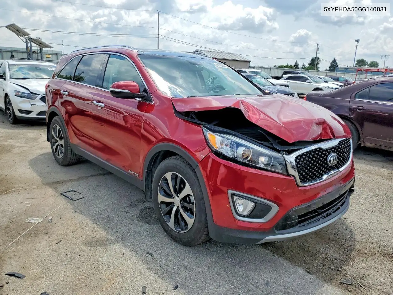 2016 Kia Sorento Ex VIN: 5XYPHDA50GG140031 Lot: 61623806
