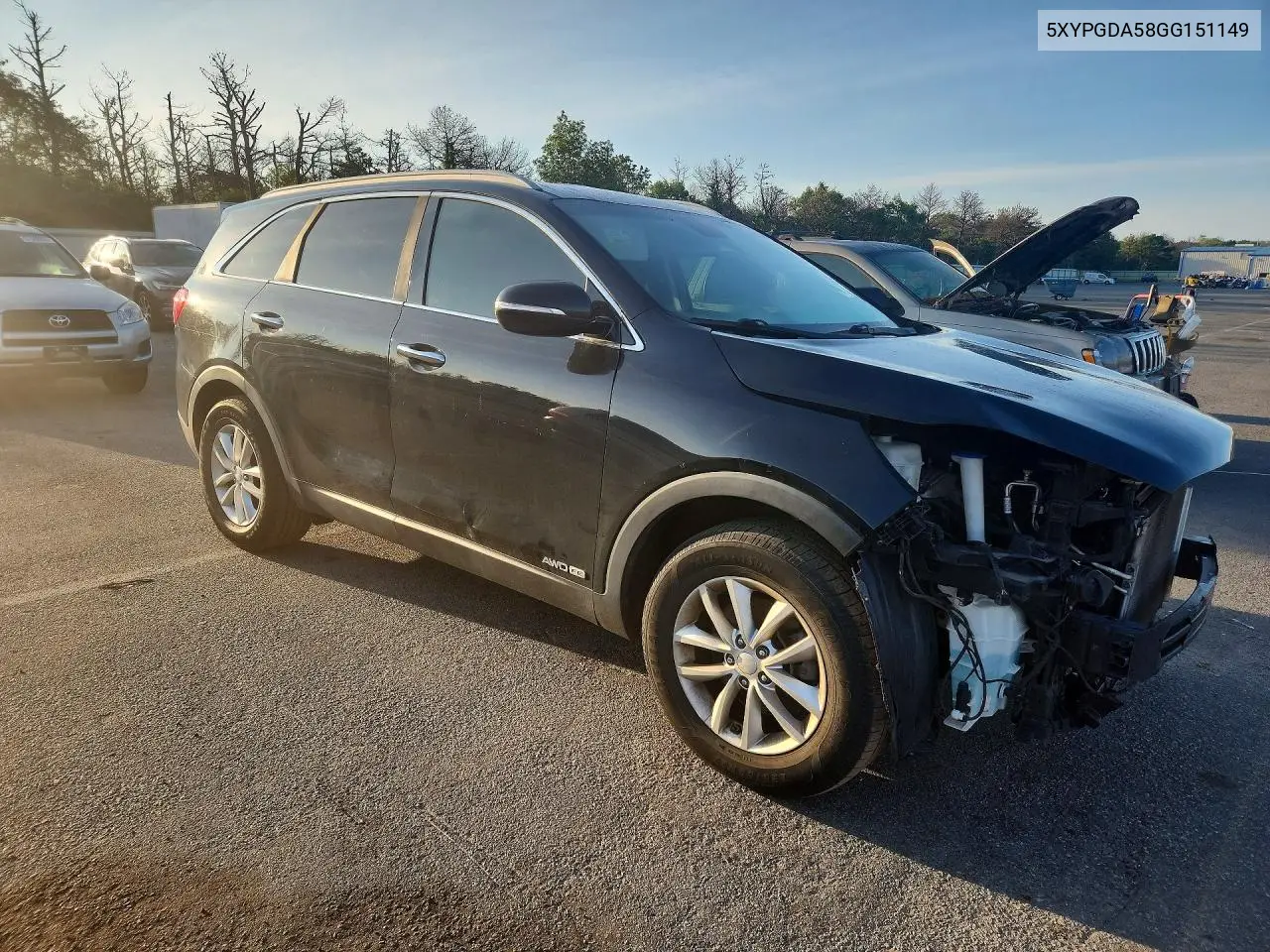 2016 Kia Sorento Lx V6 VIN: 5XYPGDA58GG151149 Lot: 61759006