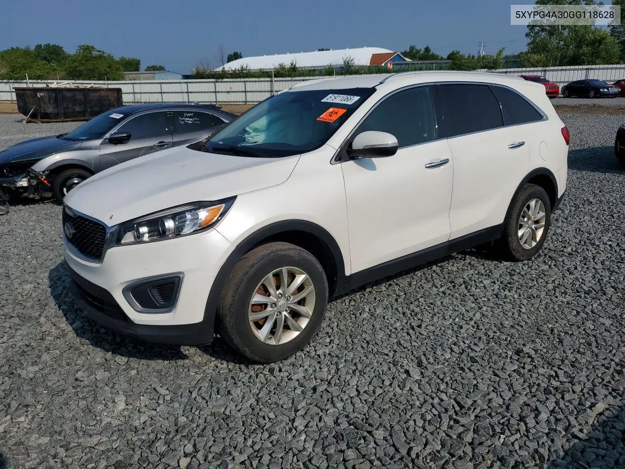 2016 Kia Sorento Lx VIN: 5XYPG4A30GG118628 Lot: 61911066