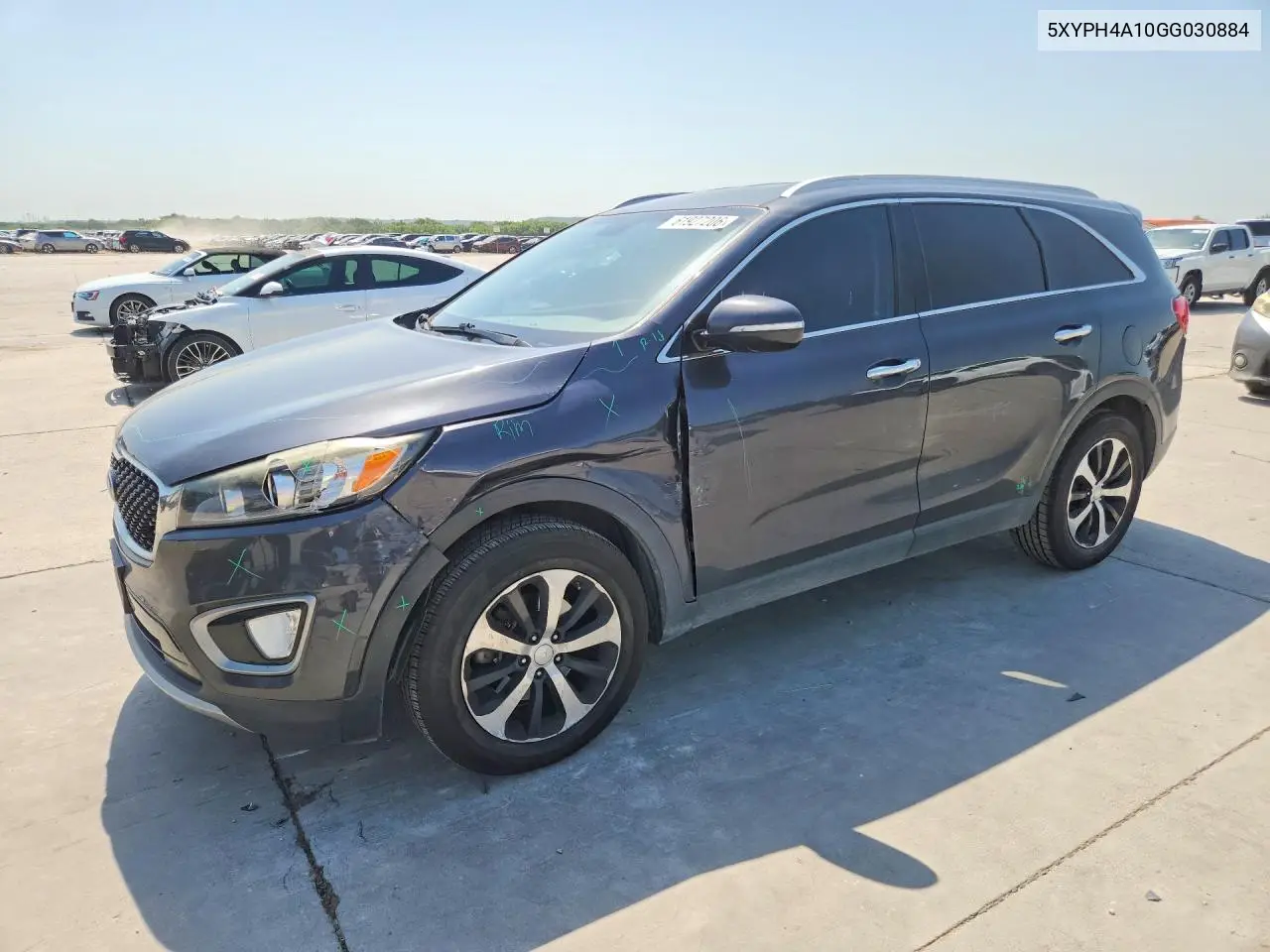 2016 Kia Sorento Ex VIN: 5XYPH4A10GG030884 Lot: 61927206