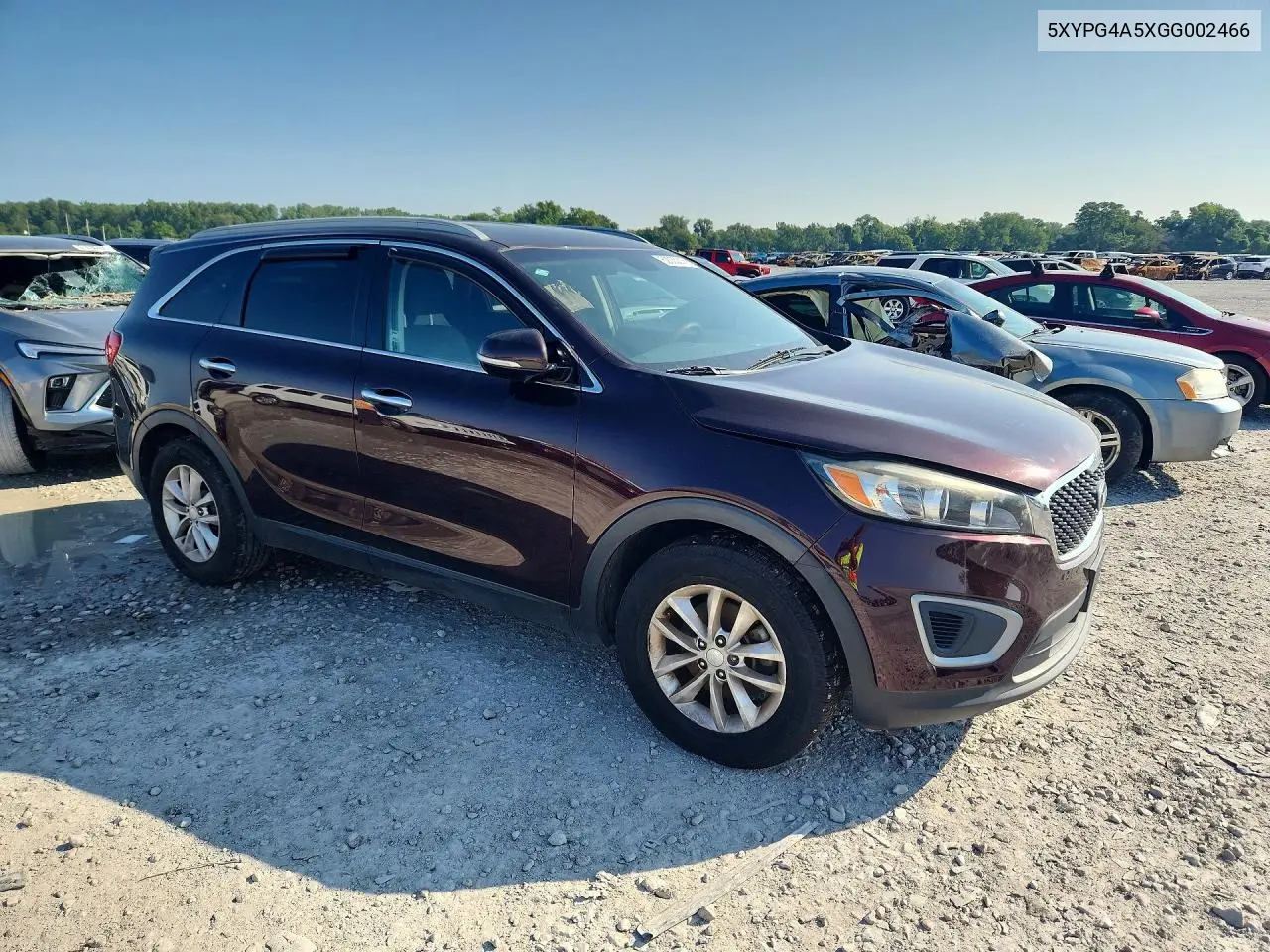 2016 Kia Sorento Lx V6 VIN: 5XYPG4A5XGG002466 Lot: 62035316