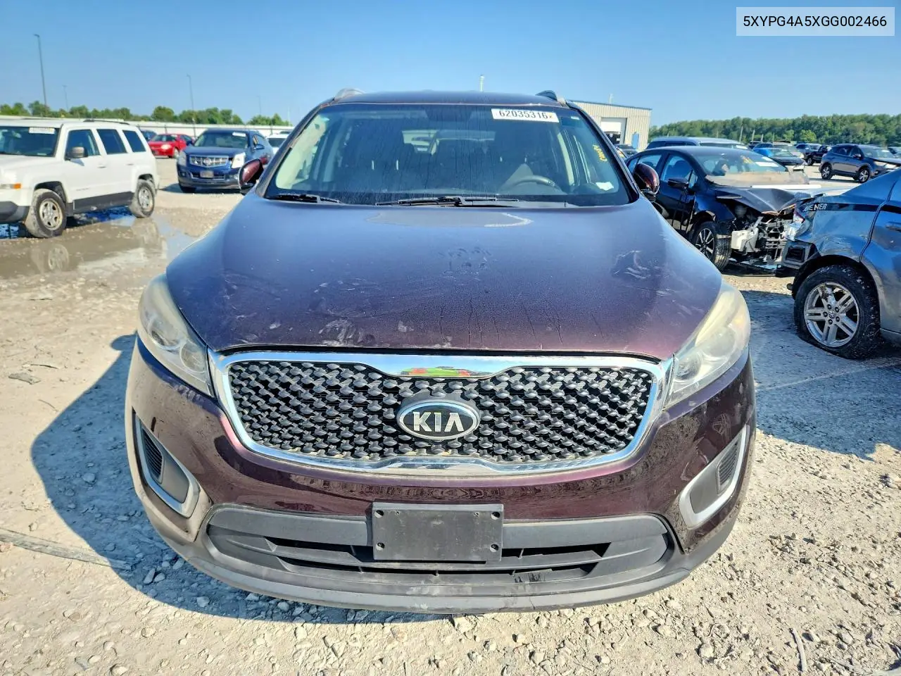 2016 Kia Sorento Lx V6 VIN: 5XYPG4A5XGG002466 Lot: 62035316