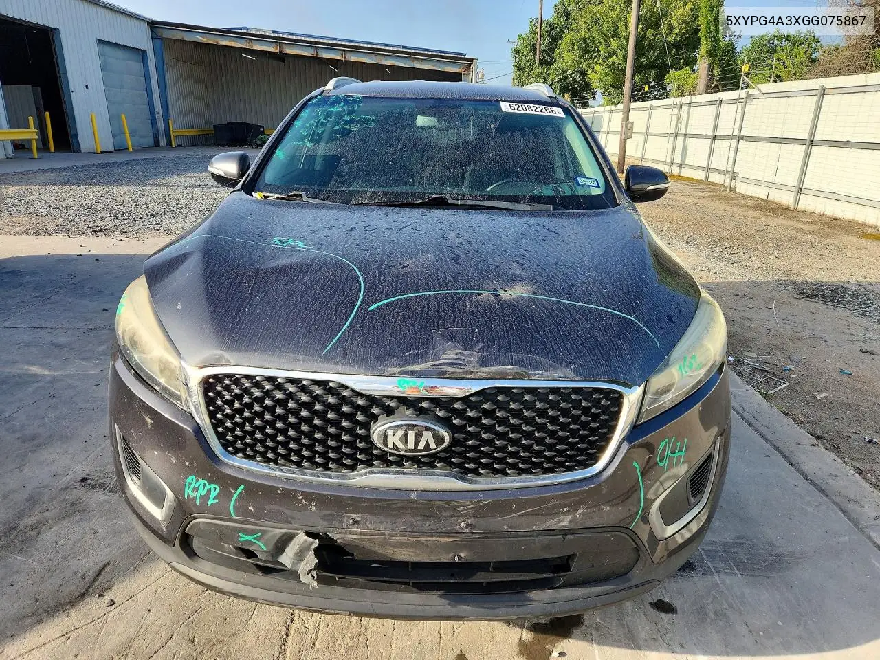 2016 Kia Sorento Lx VIN: 5XYPG4A3XGG075867 Lot: 62082266