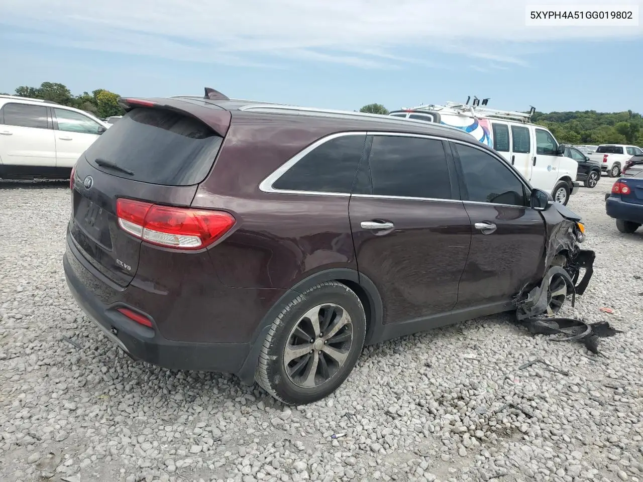 5XYPH4A51GG019802 2016 Kia Sorento Ex