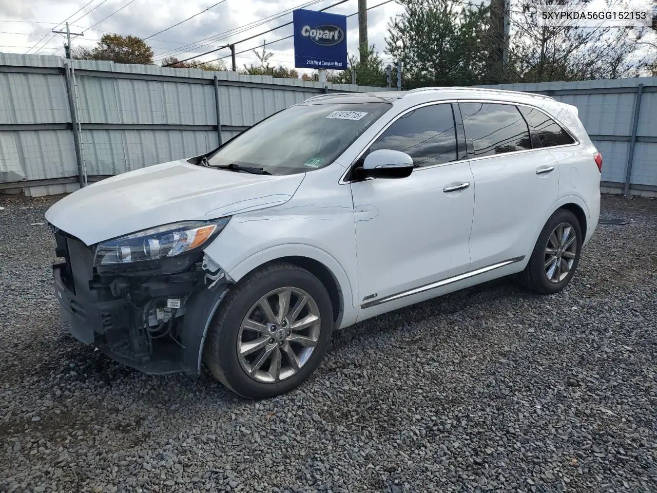5XYPKDA56GG152153 2016 Kia Sorento Sx