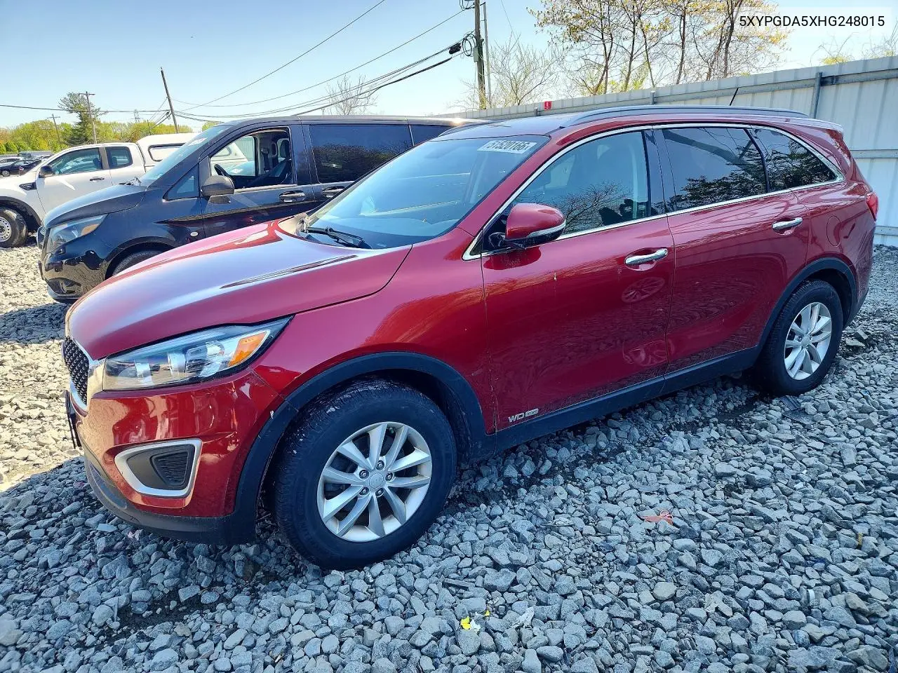 5XYPGDA5XHG248015 2017 Kia Sorento Lx V6