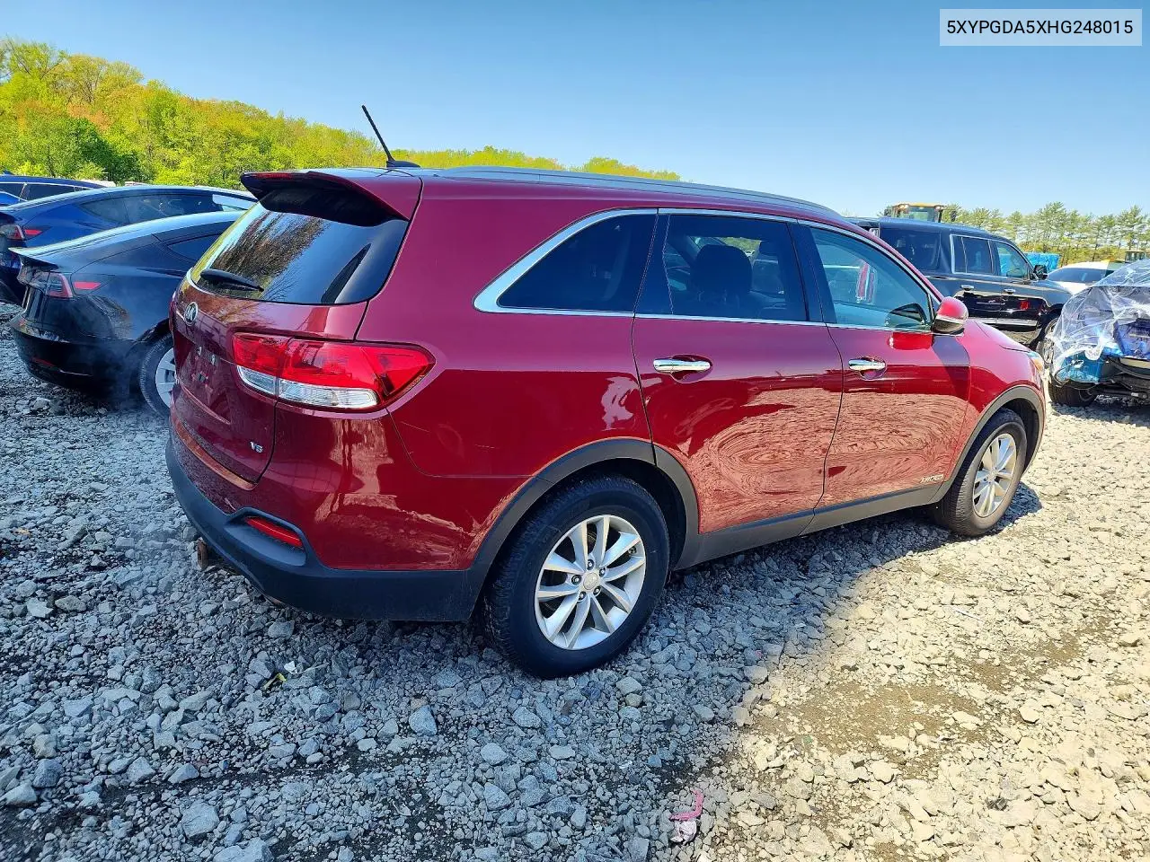 5XYPGDA5XHG248015 2017 Kia Sorento Lx V6
