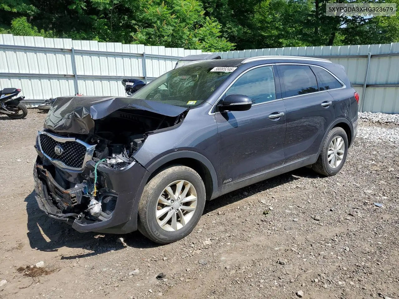 2017 Kia Sorento VIN: 5XYPGDA3XHG323679 Lot: 58085246