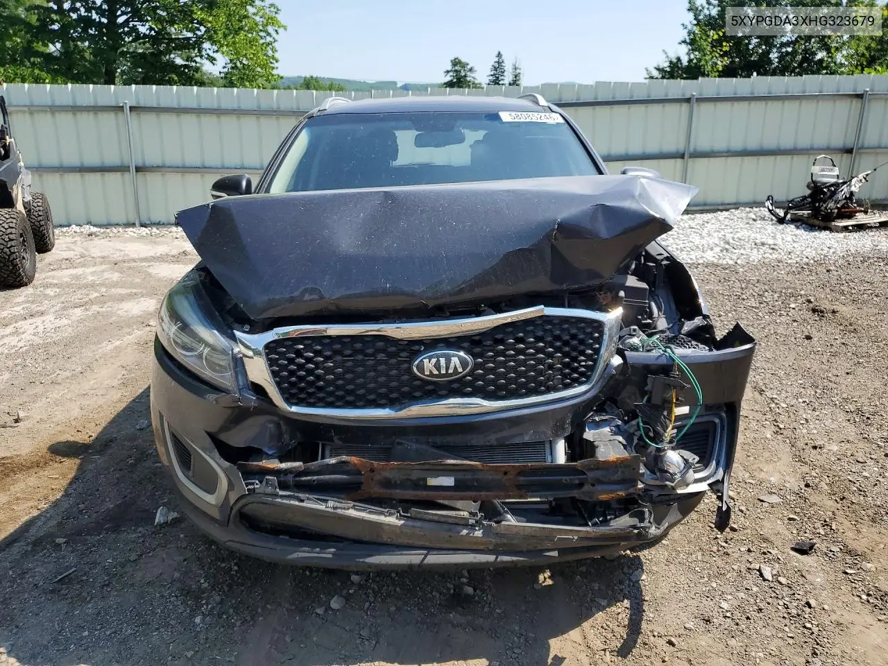 2017 Kia Sorento VIN: 5XYPGDA3XHG323679 Lot: 58085246