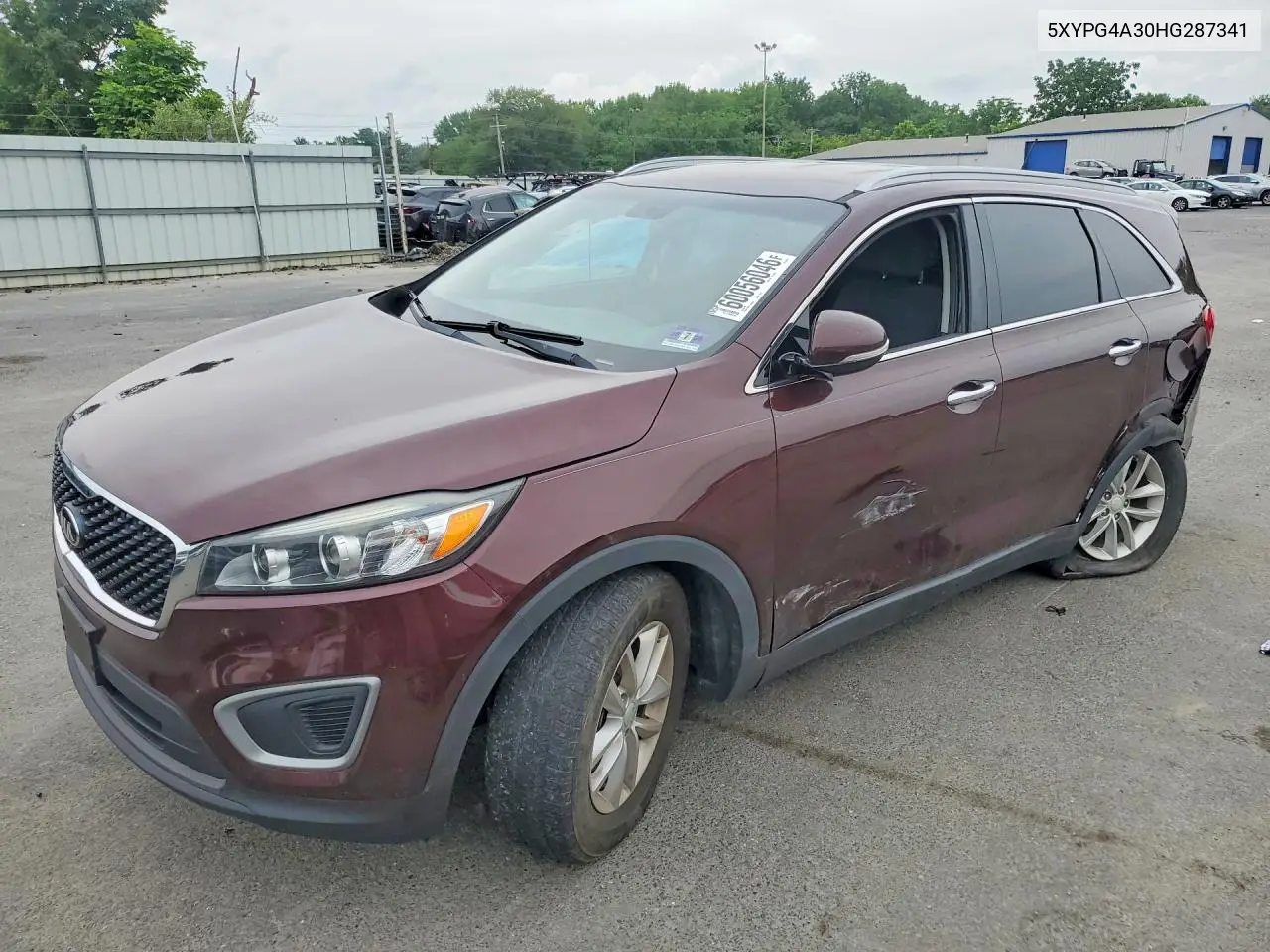 2017 Kia Sorento Lx VIN: 5XYPG4A30HG287341 Lot: 60056046
