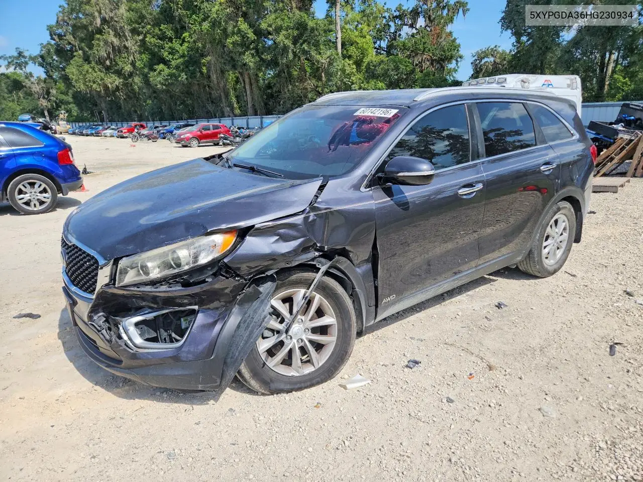 2017 Kia Sorento Lx VIN: 5XYPGDA36HG230934 Lot: 60142196