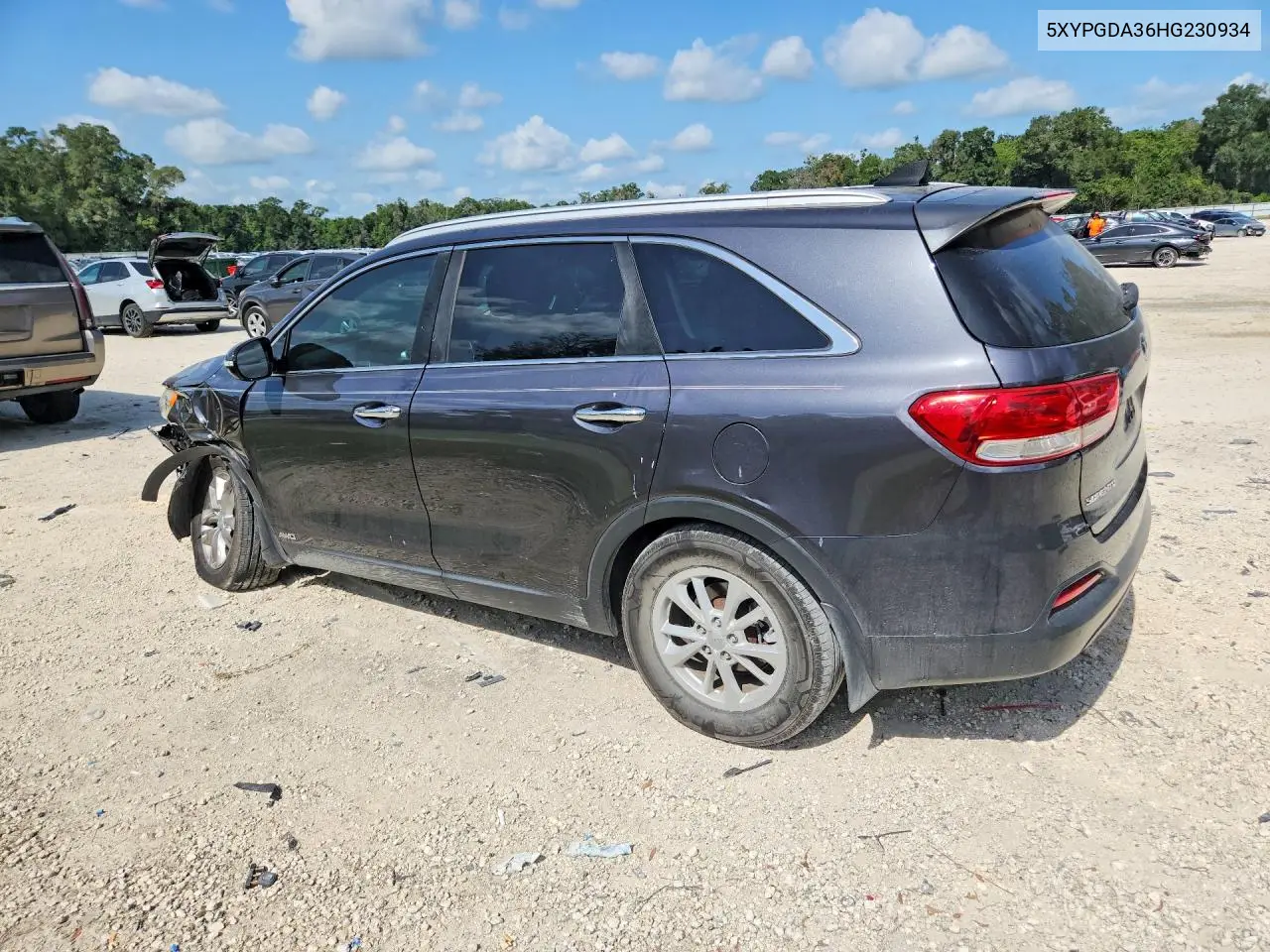 2017 Kia Sorento Lx VIN: 5XYPGDA36HG230934 Lot: 60142196