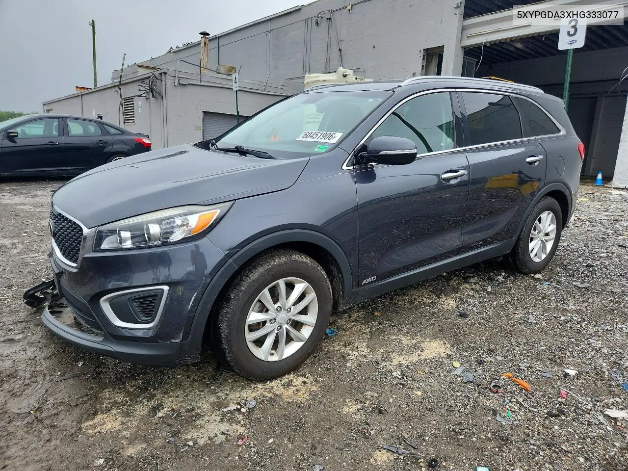 2017 Kia Sorento Lx VIN: 5XYPGDA3XHG333077 Lot: 60451906