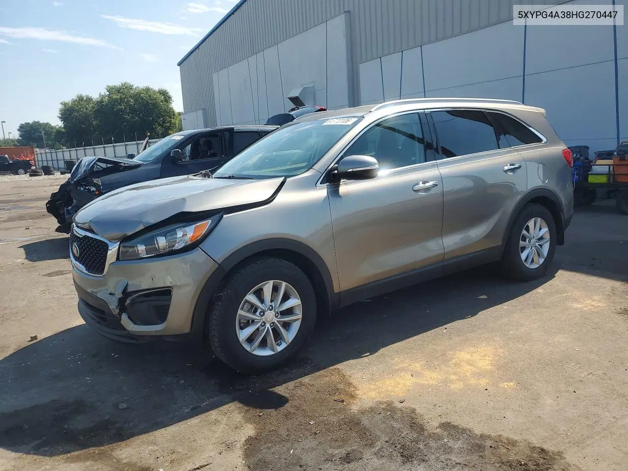 2017 Kia Sorento Lx VIN: 5XYPG4A38HG270447 Lot: 61773106