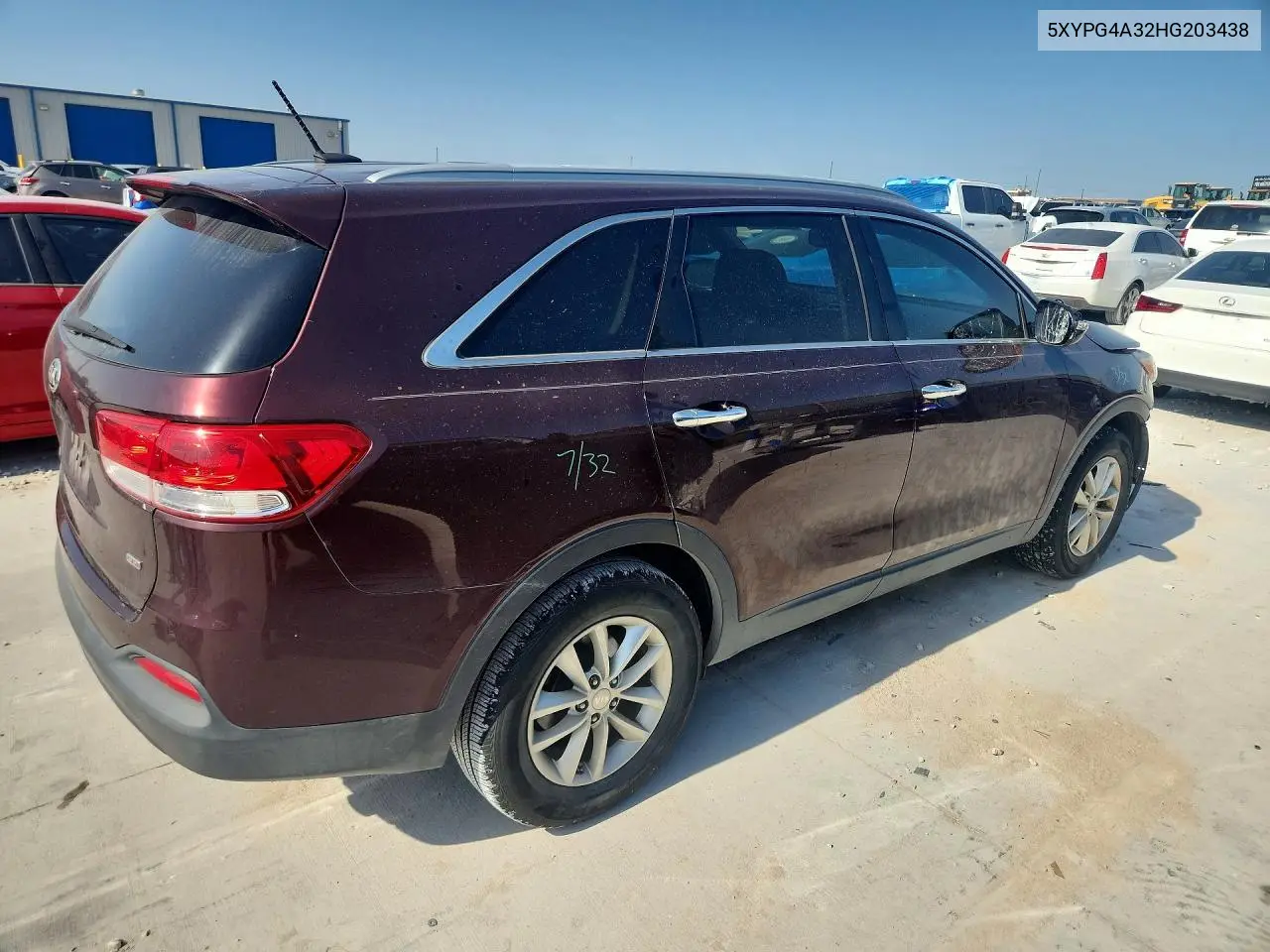 2017 Kia Sorento Lx VIN: 5XYPG4A32HG203438 Lot: 61879026