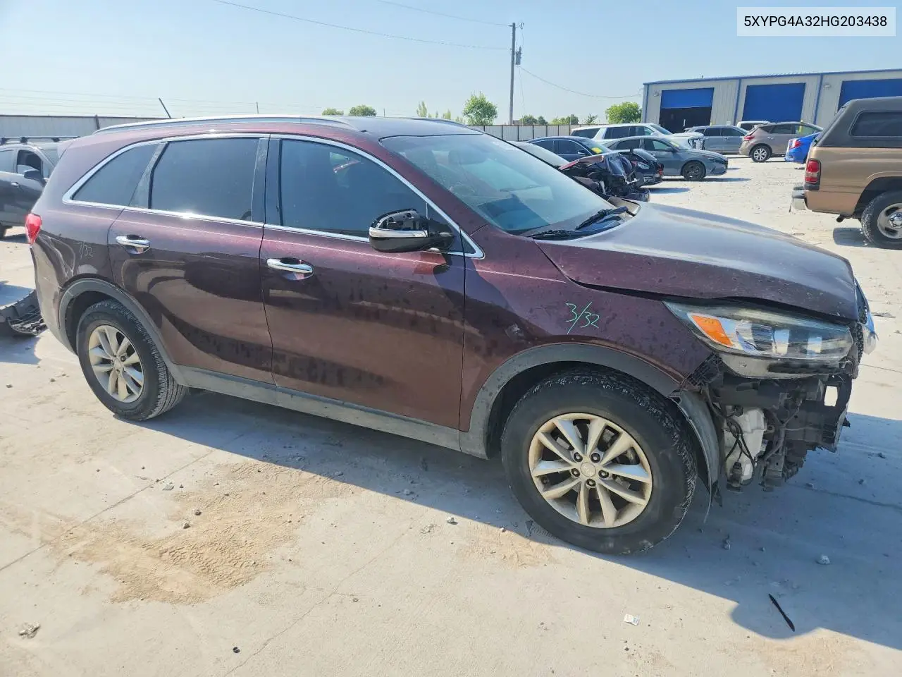 2017 Kia Sorento Lx VIN: 5XYPG4A32HG203438 Lot: 61879026