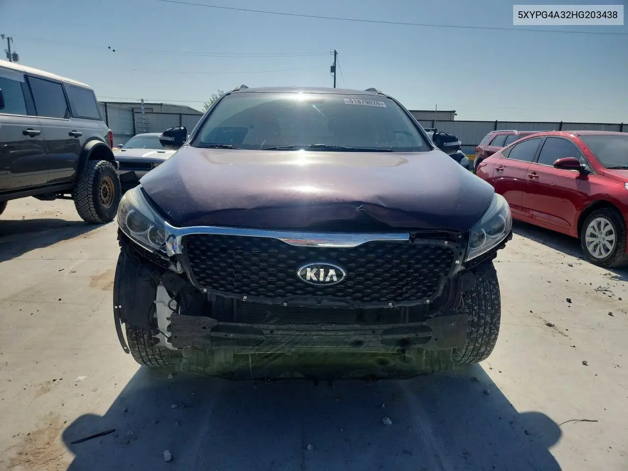 2017 Kia Sorento Lx VIN: 5XYPG4A32HG203438 Lot: 61879026