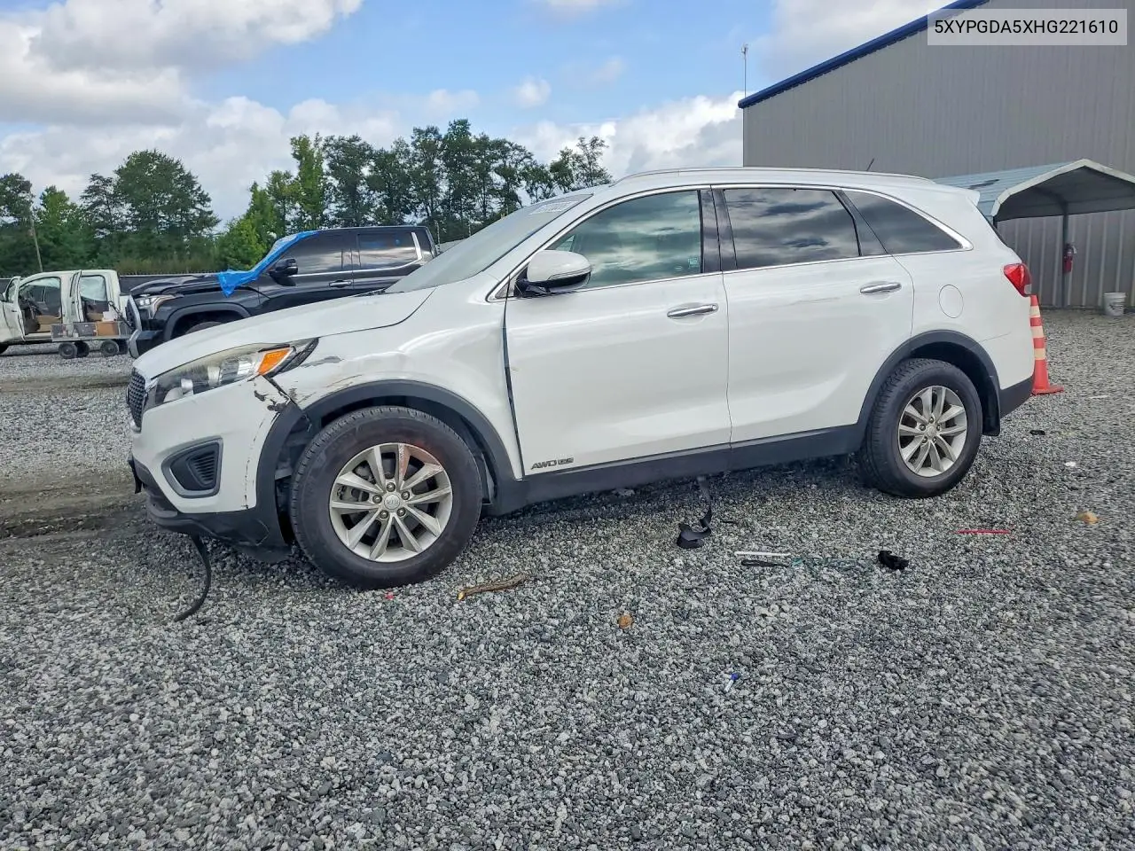2017 Kia Sorento Lx V6 VIN: 5XYPGDA5XHG221610 Lot: 62020086