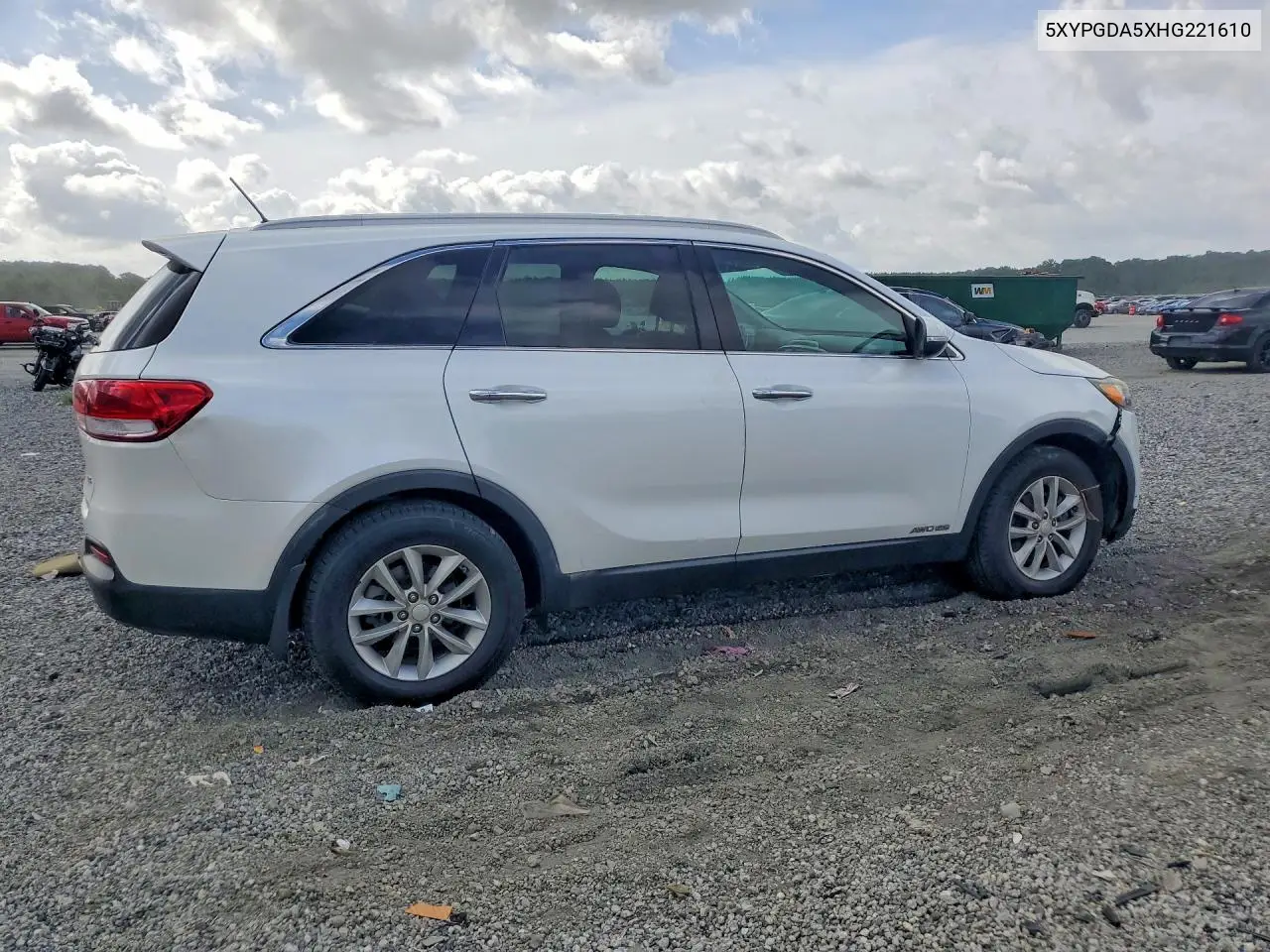 2017 Kia Sorento Lx V6 VIN: 5XYPGDA5XHG221610 Lot: 62020086