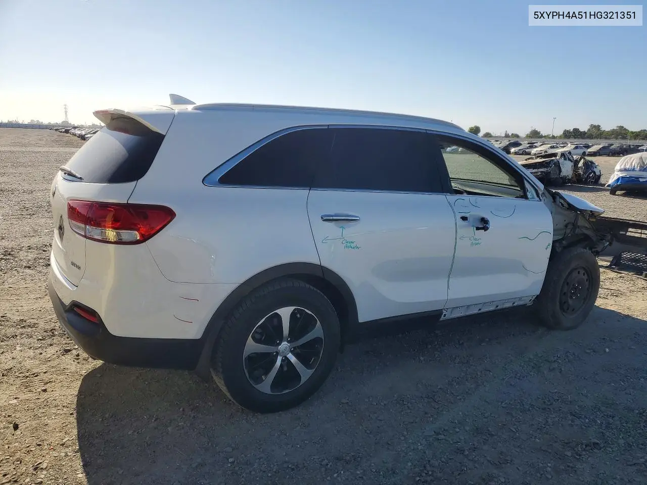2017 Kia Sorento Ex VIN: 5XYPH4A51HG321351 Lot: 85634945