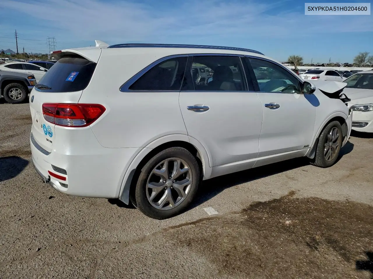 5XYPKDA51HG204600 2017 Kia Sorento Sx