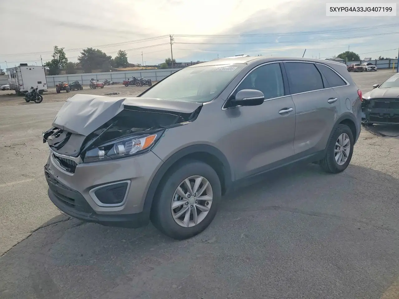 2018 Kia Sorento L VIN: 5XYPG4A33JG407199 Lot: 57268406