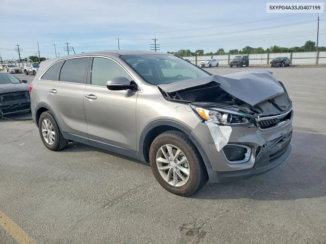 2018 Kia Sorento L VIN: 5XYPG4A33JG407199 Lot: 57268406
