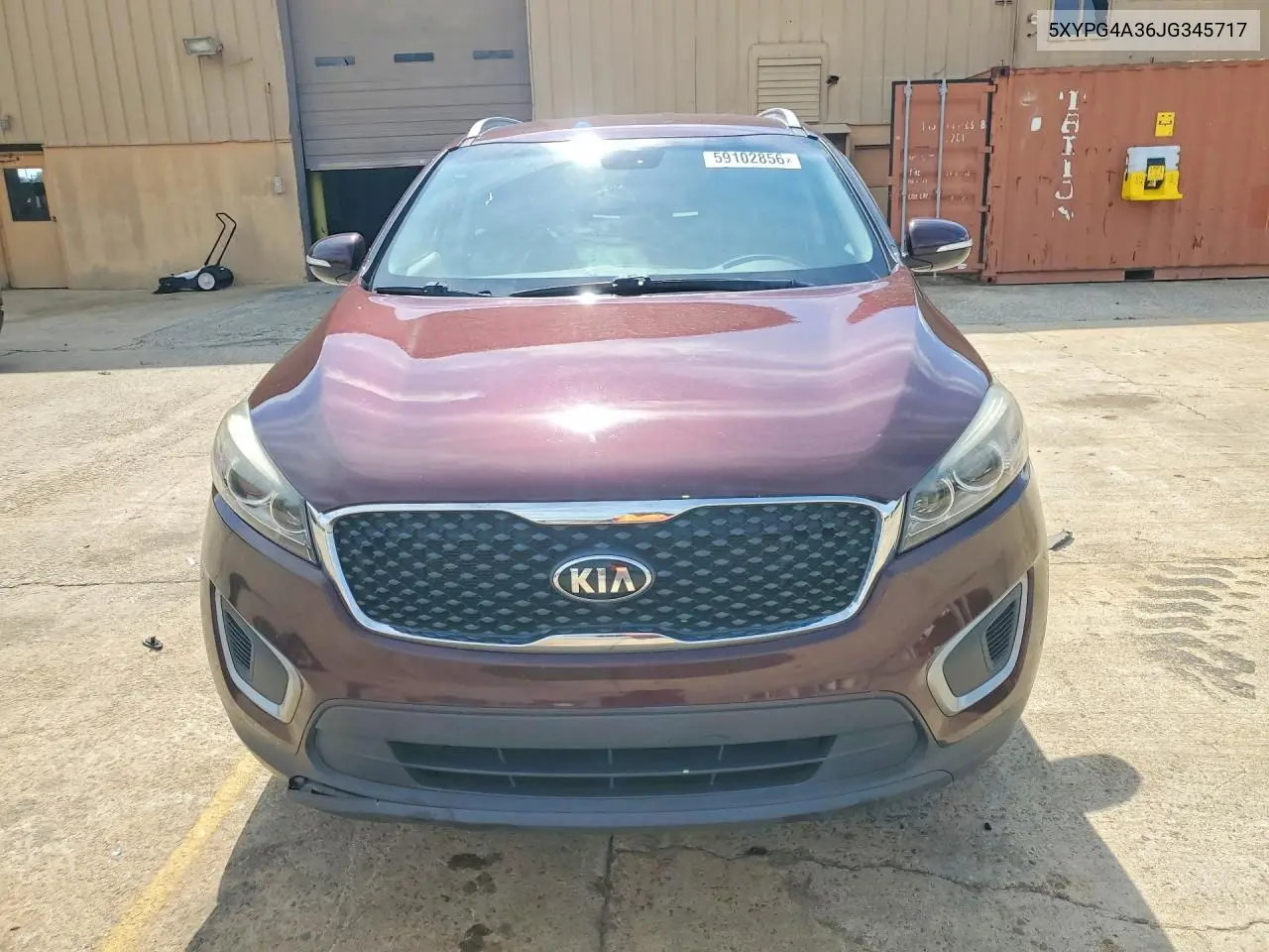 2018 Kia Sorento Lx VIN: 5XYPG4A36JG345717 Lot: 59102856