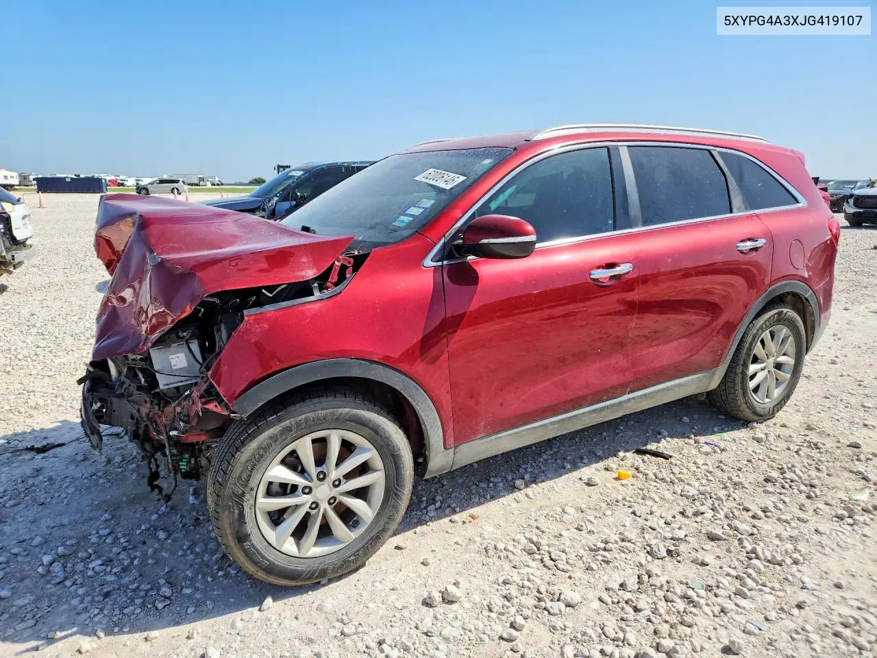 2018 Kia Sorento Lx VIN: 5XYPG4A3XJG419107 Lot: 62006146
