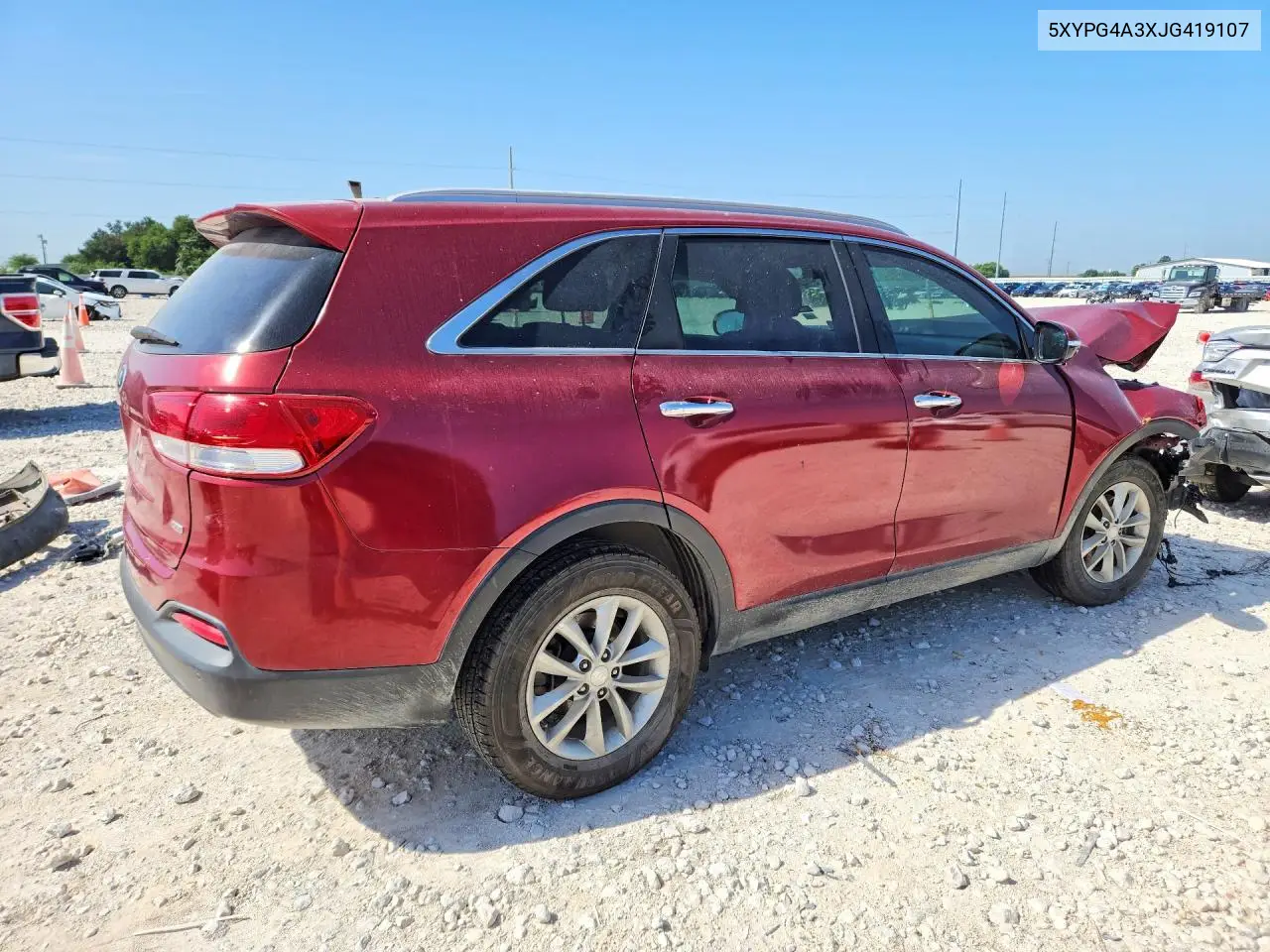 2018 Kia Sorento Lx VIN: 5XYPG4A3XJG419107 Lot: 62006146