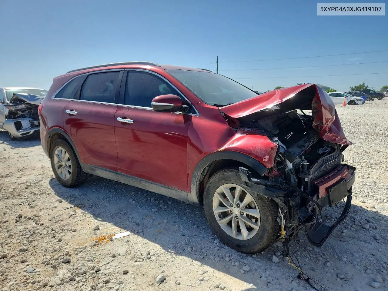 2018 Kia Sorento Lx VIN: 5XYPG4A3XJG419107 Lot: 62006146