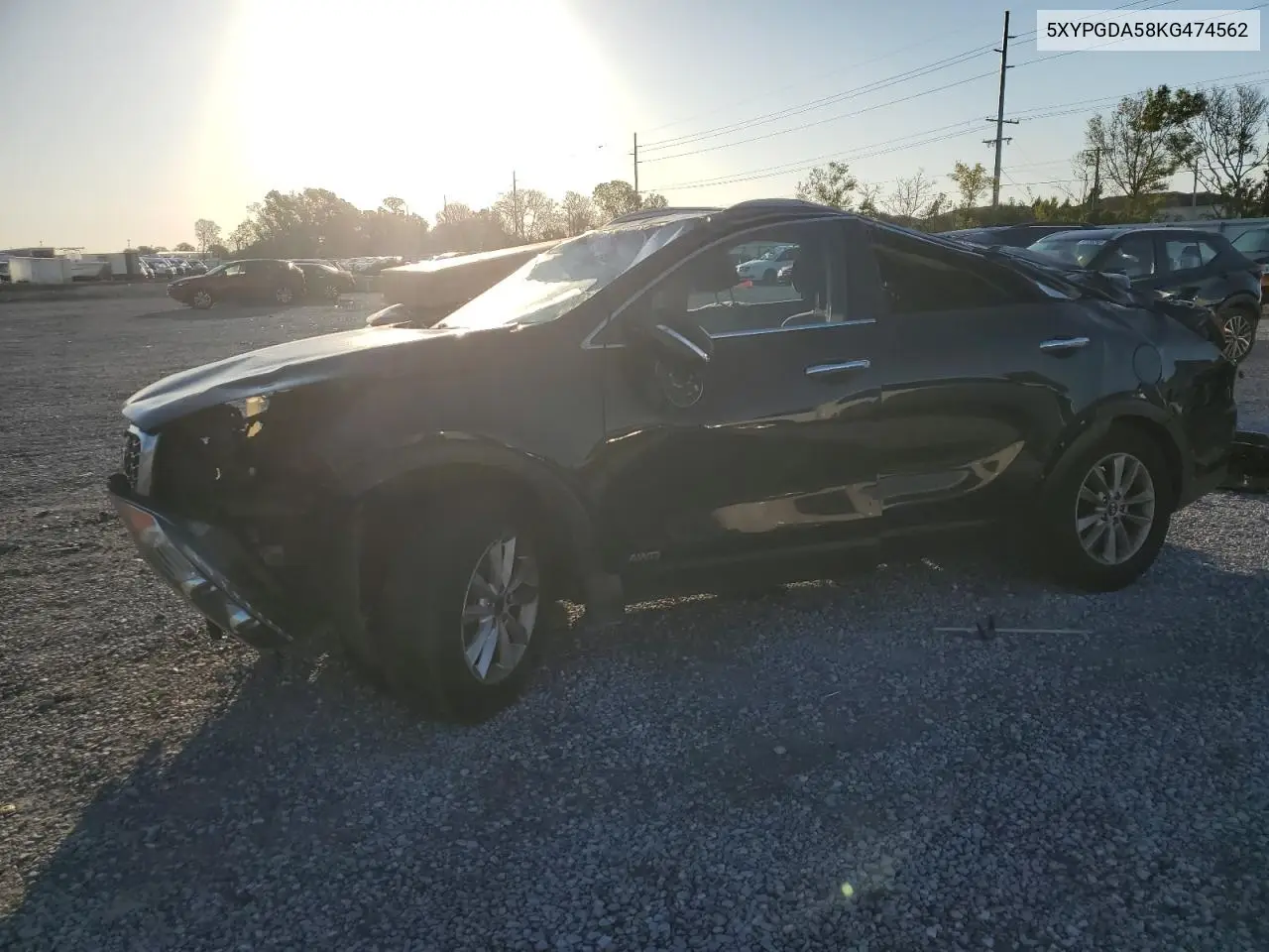 2019 Kia Sorento Lx VIN: 5XYPGDA58KG474562 Lot: 48641935