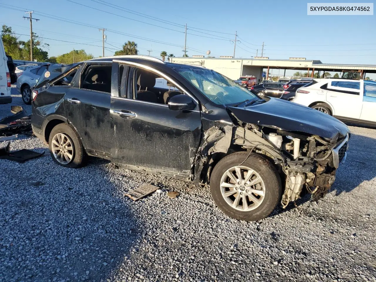 2019 Kia Sorento Lx VIN: 5XYPGDA58KG474562 Lot: 48641935