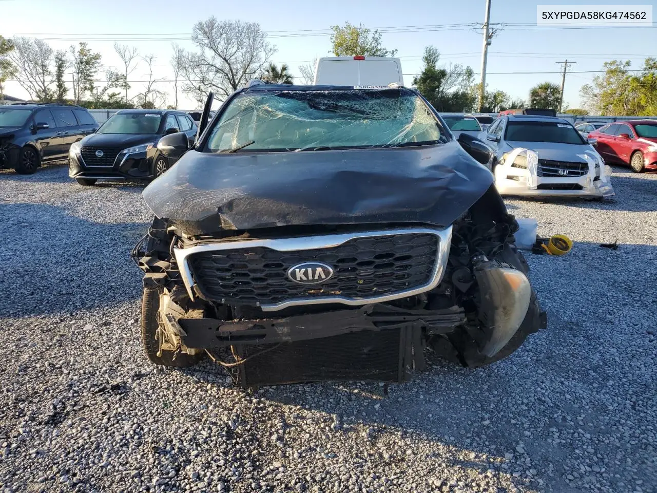 2019 Kia Sorento Lx VIN: 5XYPGDA58KG474562 Lot: 48641935