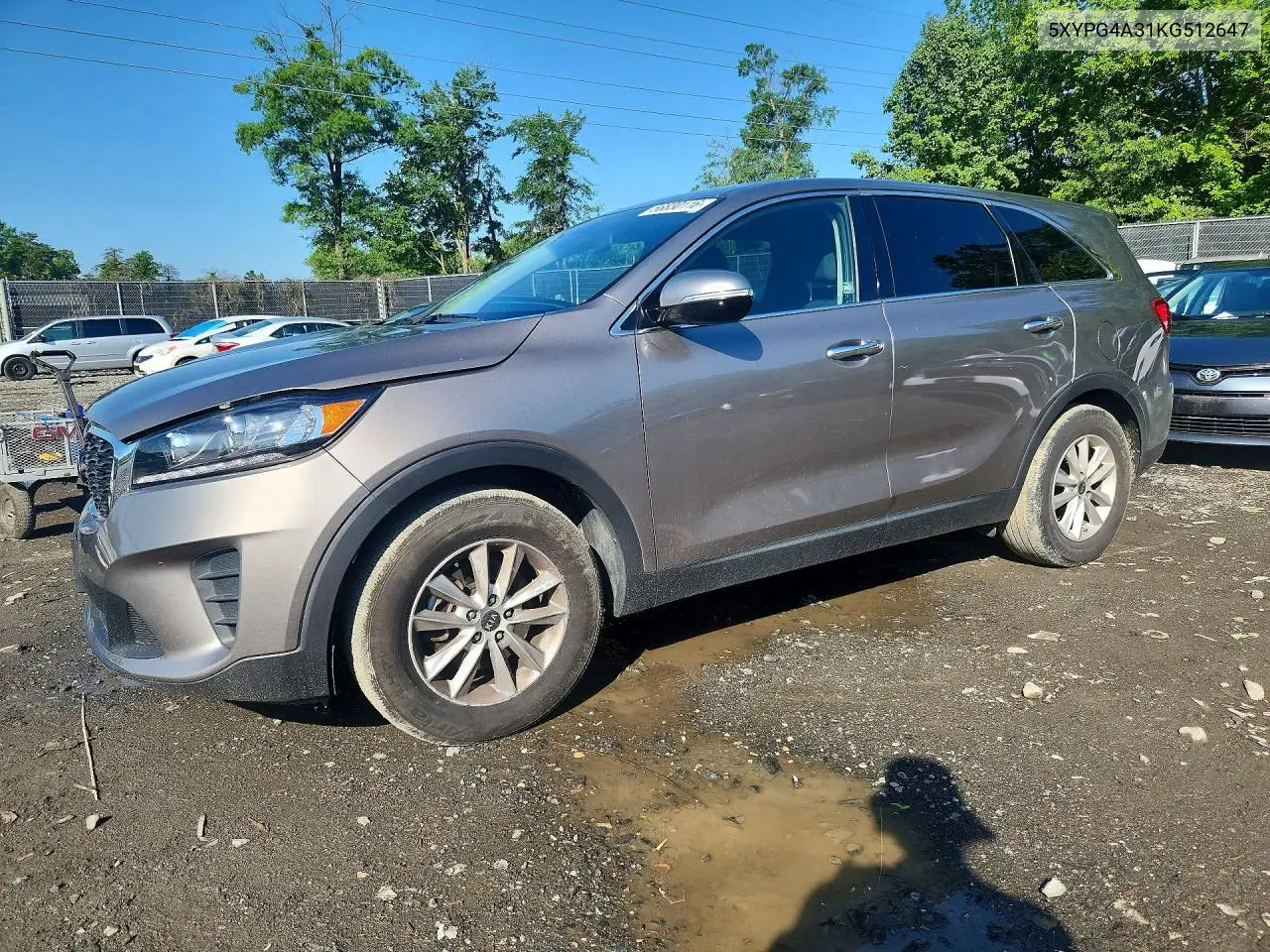 2019 Kia Sorento Lx VIN: 5XYPG4A31KG512647 Lot: 56830116
