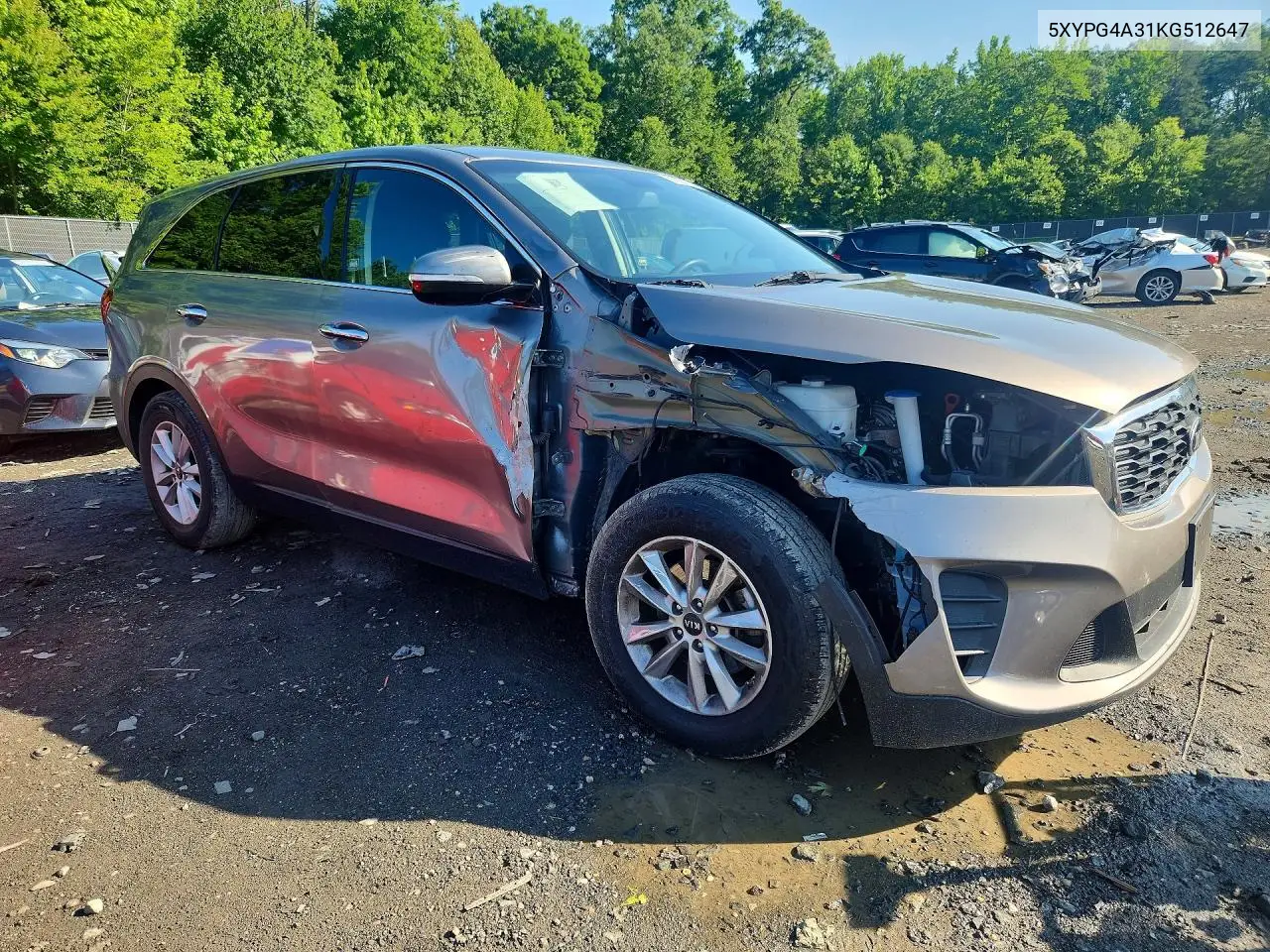 2019 Kia Sorento Lx VIN: 5XYPG4A31KG512647 Lot: 56830116