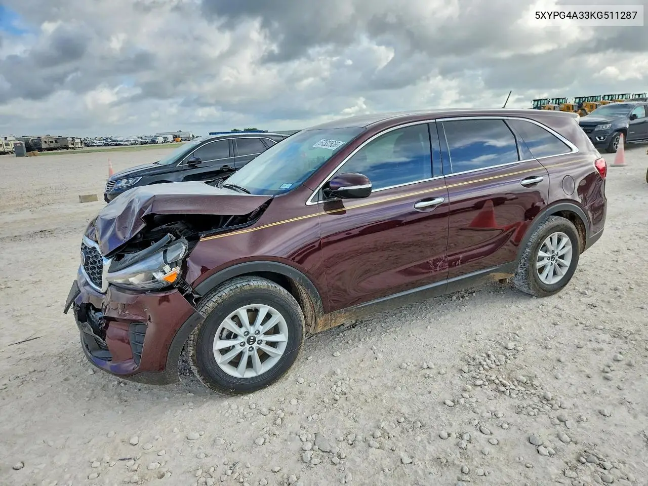 2019 Kia Sorento Lx VIN: 5XYPG4A33KG511287 Lot: 57322636